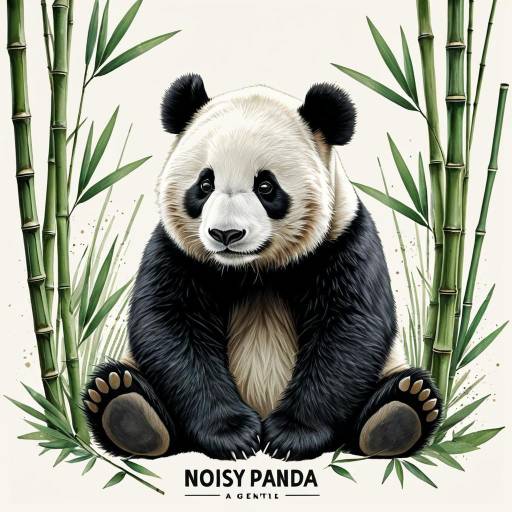 Gentle Giant Panda with Bamboo