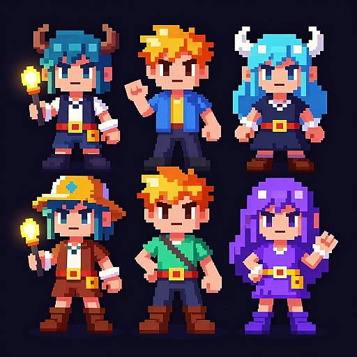 Vibrant Fantasy Pixel Art Sprites