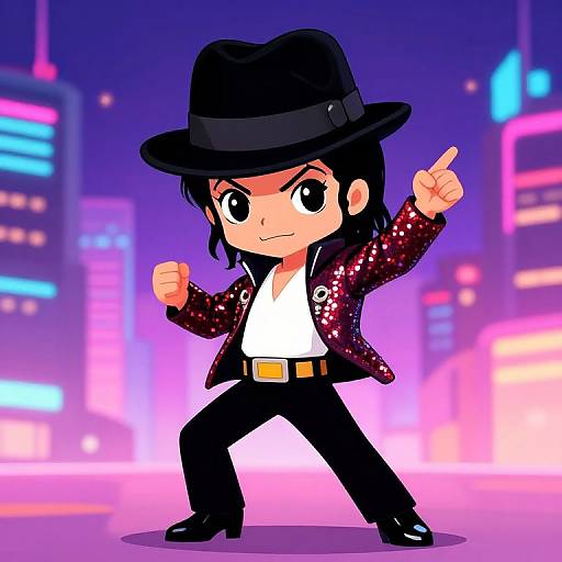 Chibi Michael Jackson Dance Pose