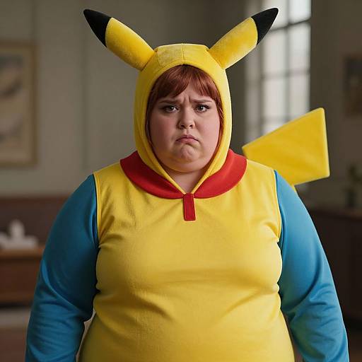 Cinematic Portrait of Woman in Pikachu Costume