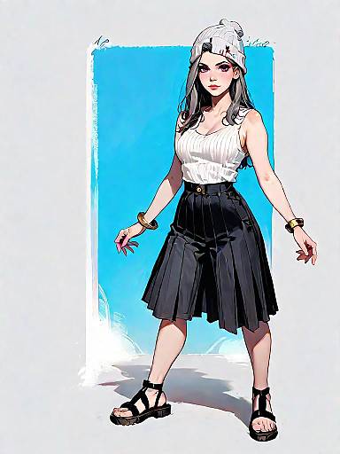 Stylish Woman in Casual Streetwear