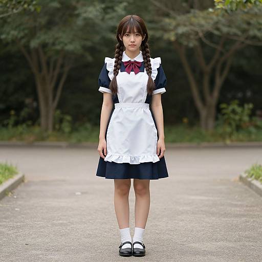 Young Woman in Dorothy-Style Maid Costume