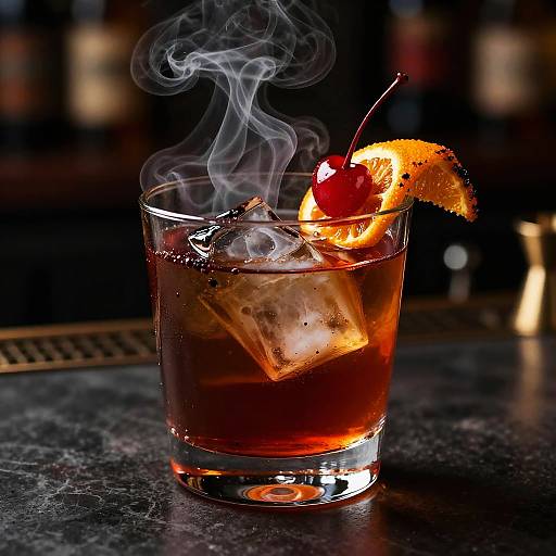 Smoky Neo-Noir Old Fashioned Illustration