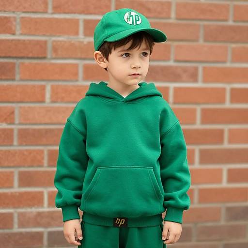 Young Boy in Green Outfit with HP Belt