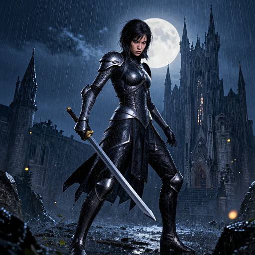 Angry Musky in Rain-Soaked Armor