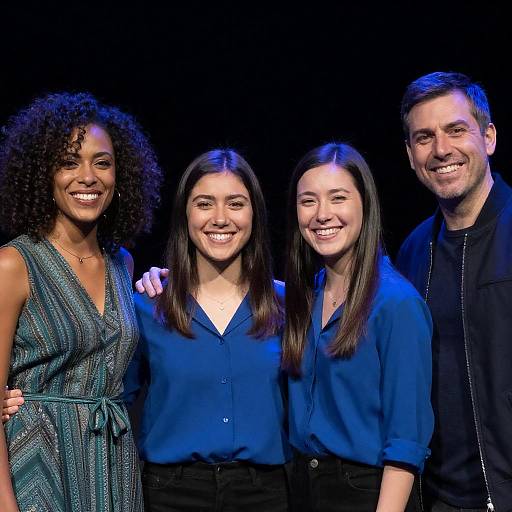 Vibrant Group Portrait with Intense Smiles