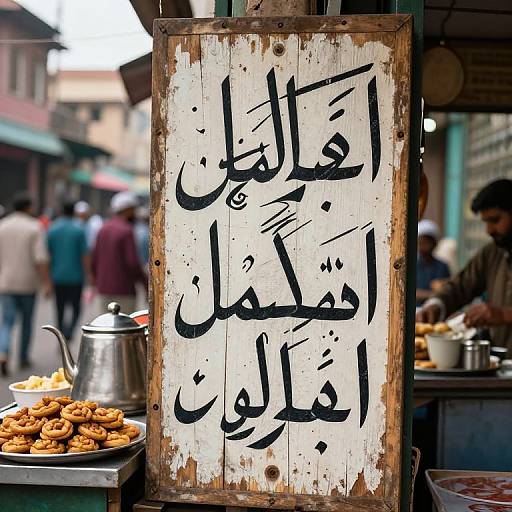 Pakistani Calligraphy on Wooden Board