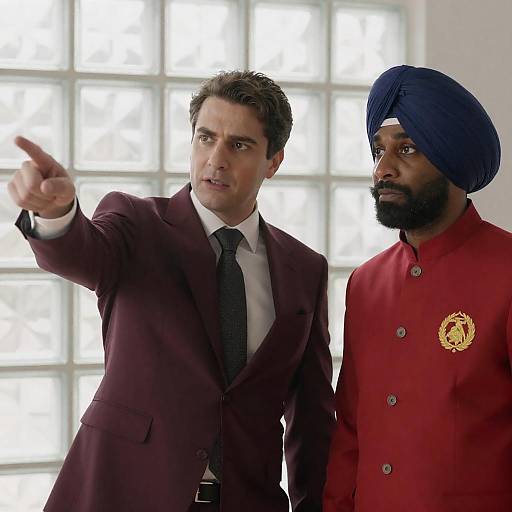 Dynamic Indoor Scene of Two Men