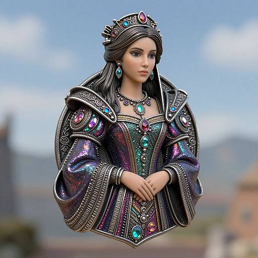 Gothic Noblewoman Metal Trinket