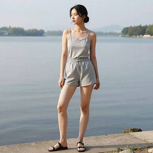 Voluptuous Woman by Serene Lake