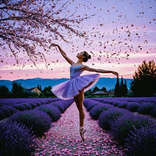 Ballerina in Van Gogh's Lavender Dawn