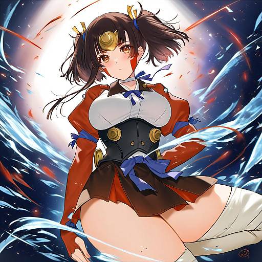 Illustration of Mumei (kabaneri), koutetsujou no kabaneri in the style of Kippu