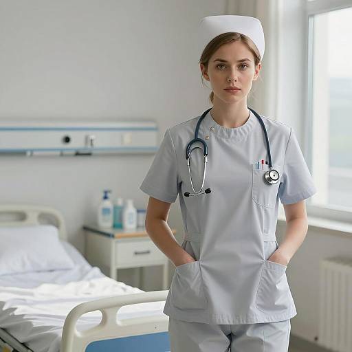 Photorealistic Female Nurse in Hospital