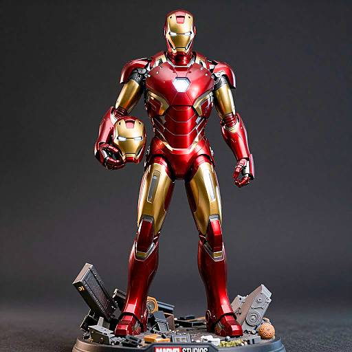 Tony Stark Statue in Iron Man Armor