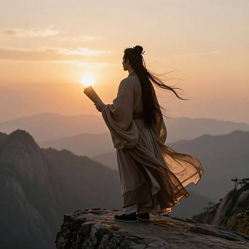 Fantongjun at Mountain Cliff Sunrise