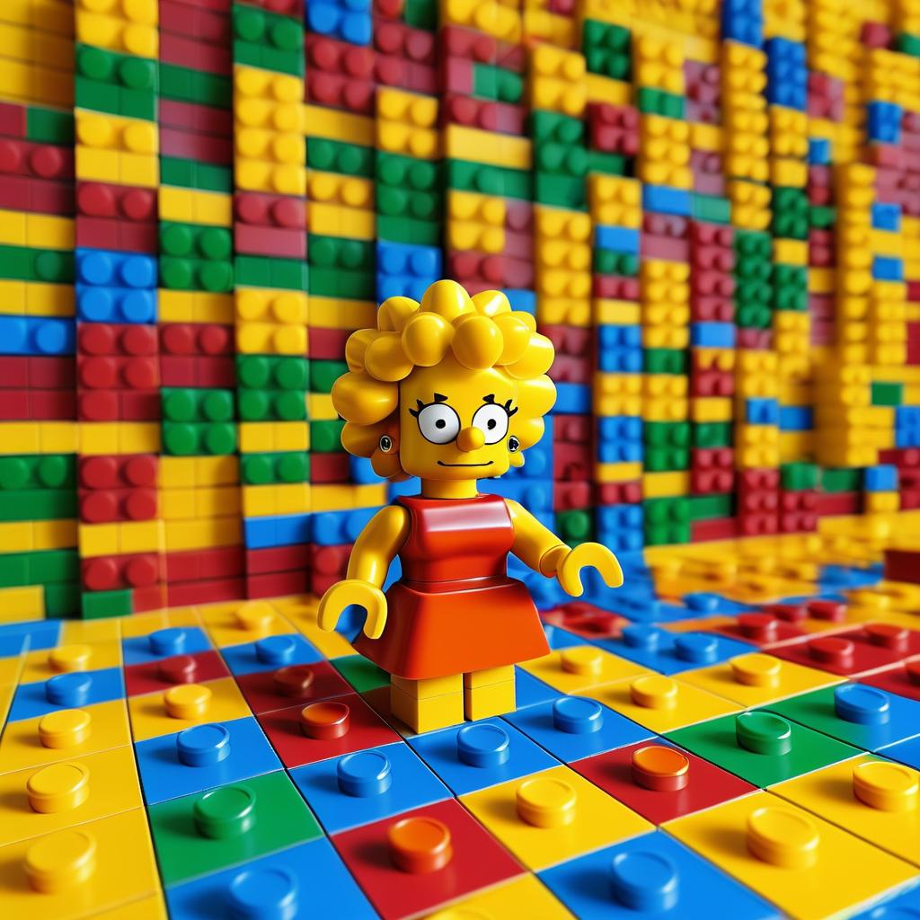 Retro Lisa Simpson LEGO Mini Figure