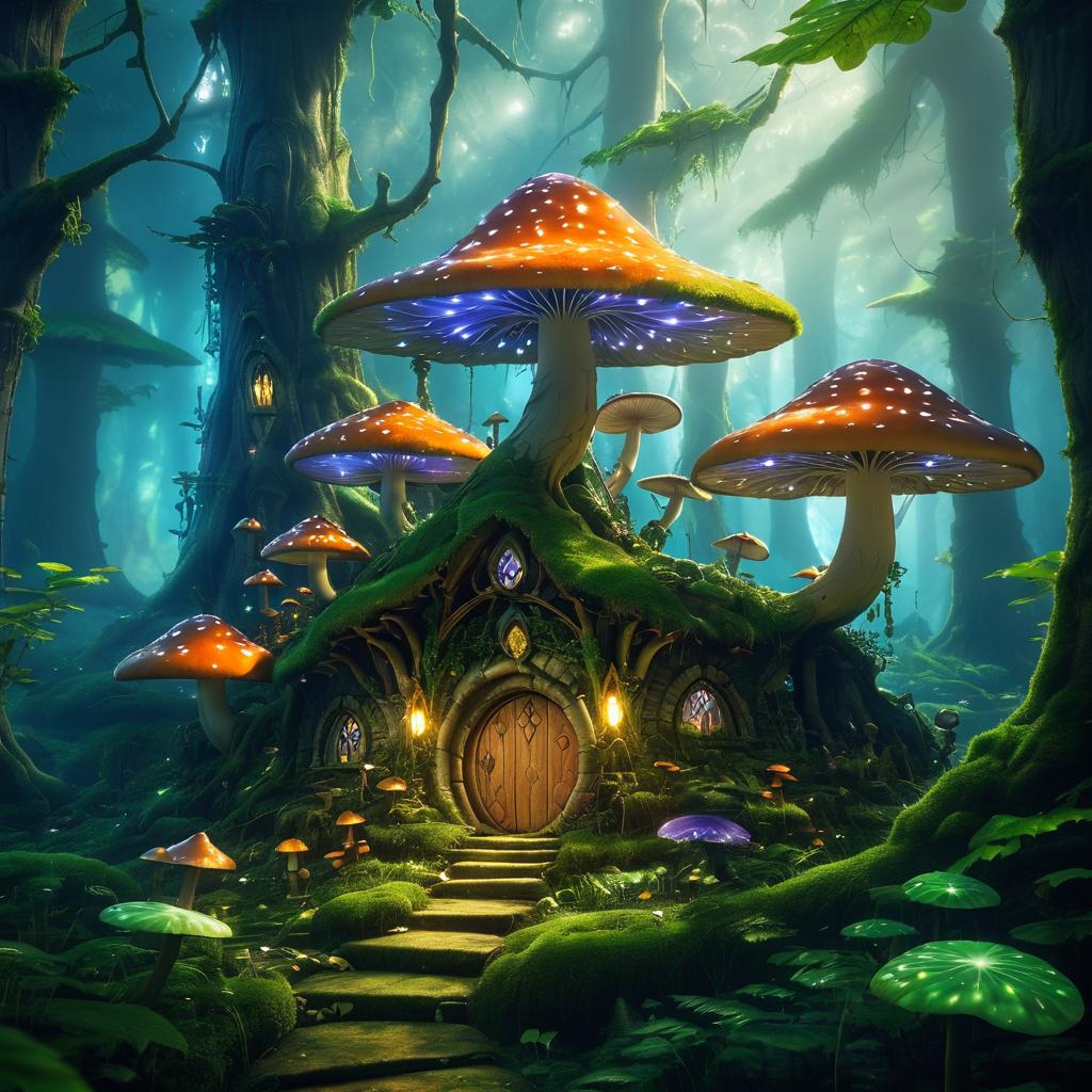 Mystical Mushroom Realm of Elves