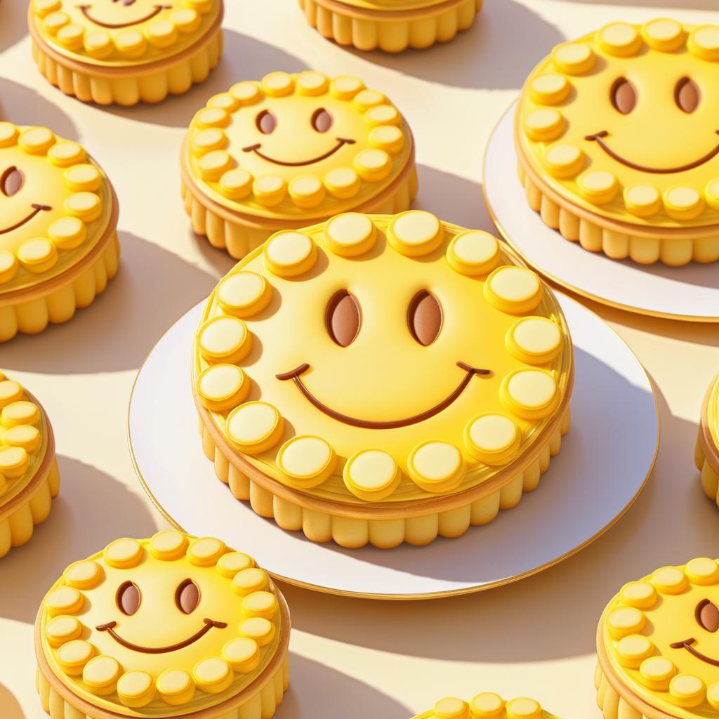 Smiley Face Pastry in 3D Art