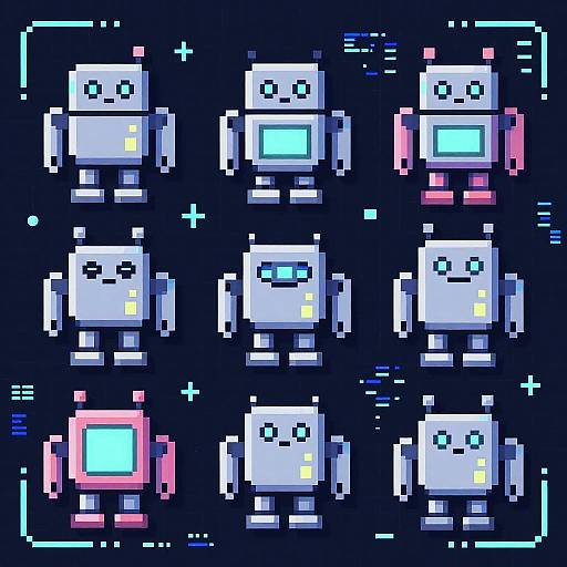 Sci-Fi Pixel Robot Sprite Generator