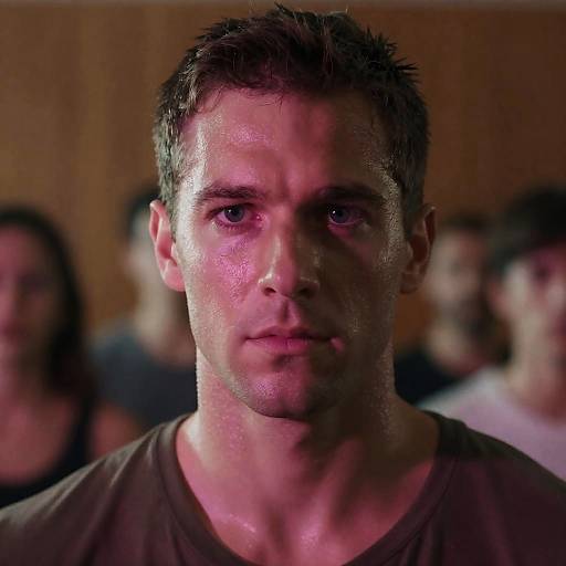 Intense Portrait of a Determined Man