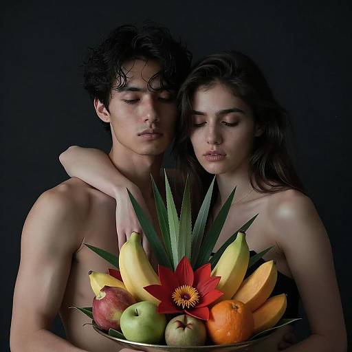 Intimate Portrait with Fruit and Stars
