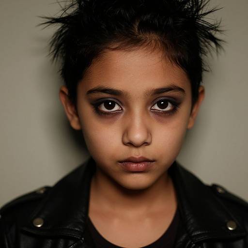 Creepy Sad Goth Girl Portrait