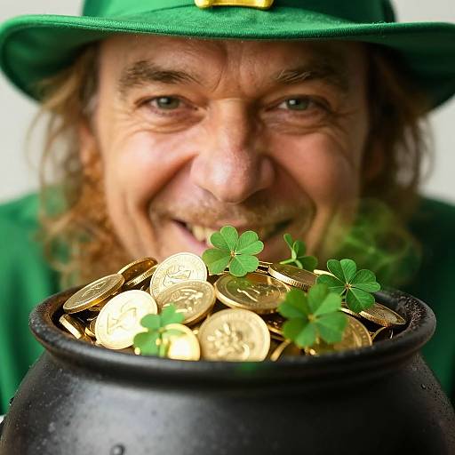 Leprechaun Double Exposure with Gold