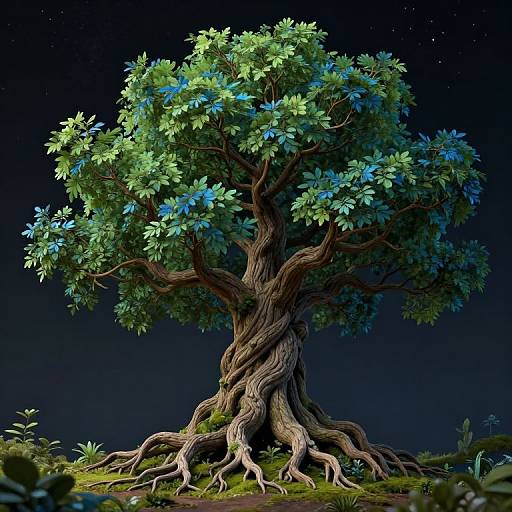 Ultrarealistic Mystical Fantasy Tree