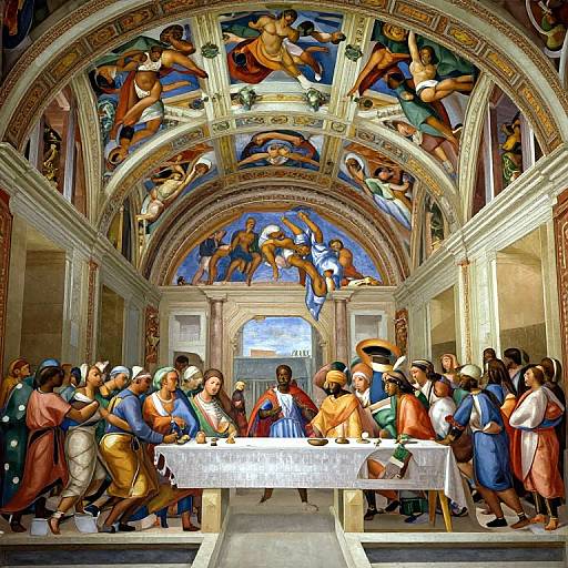 African-Inspired Sistine Chapel Scene