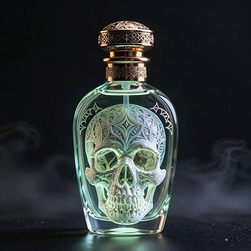 Ethereal Gothic Skull Perfume Bottle