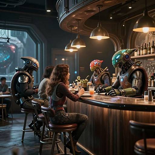 Futuristic Cafe at Galaxy's Edge