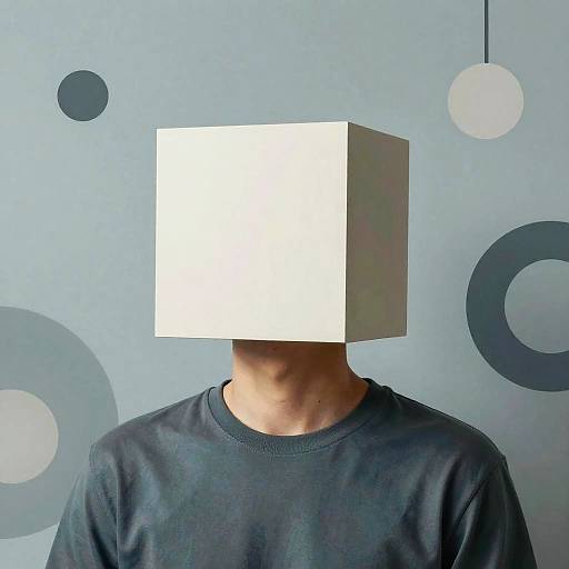 Surreal Square Head Concept Portrait