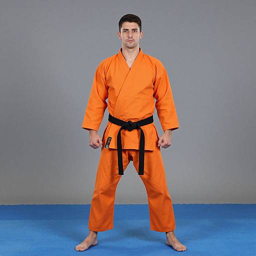 Man in Orange Karate Gi