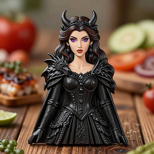 High Fantasy Black Dragon Trinket Art