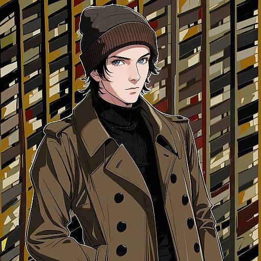 Illustration of Aragaki shinjirou, persona in the style of Chaki (teasets)