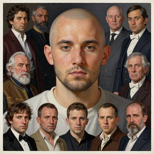 Portrait of Bald Kazakh Man