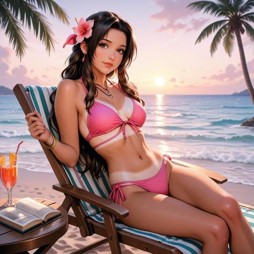 Aerith Gainsborough at the Beach