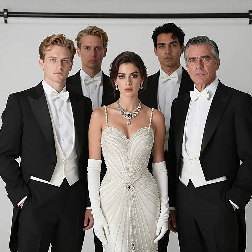 Elegant Group Portrait in Formal Attire