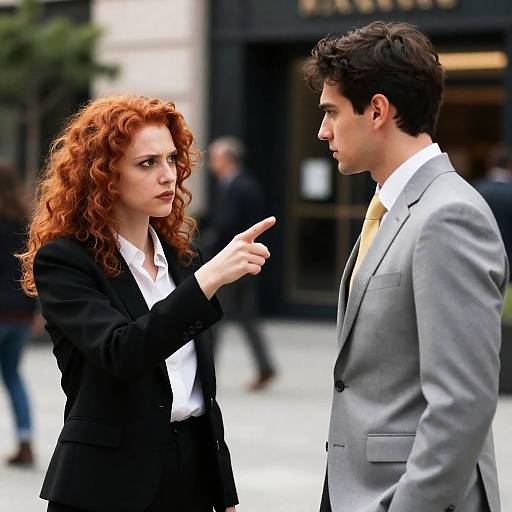 Urban Confrontation: A Candid Capture