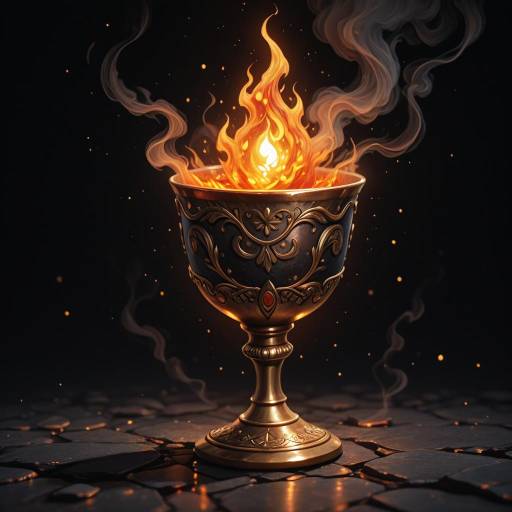Dynamic Still Life with Chalice and Flames