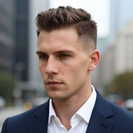Stylish European Man in Modern Suit
