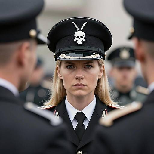 Intense Duel in Military Attire