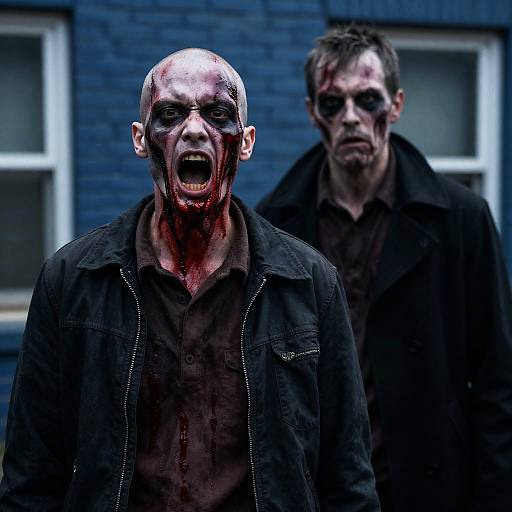 Two Male Zombies in Dark Clothing