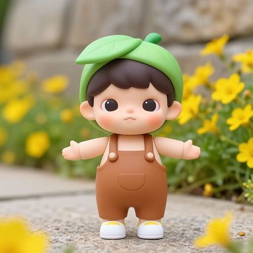 Chubby Doll in Leaf Hat