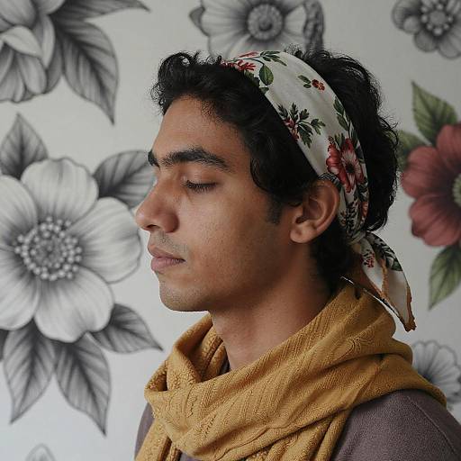 Serene Profile of a Young Man