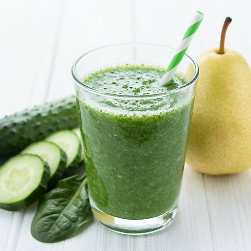 Refreshing Cucumber Spinach Pear Smoothie