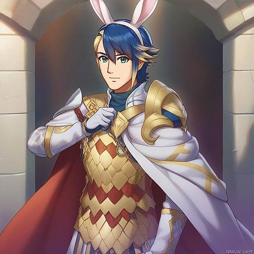 Illustration of Alfonse (fire emblem), fire emblem in the style of Speh
