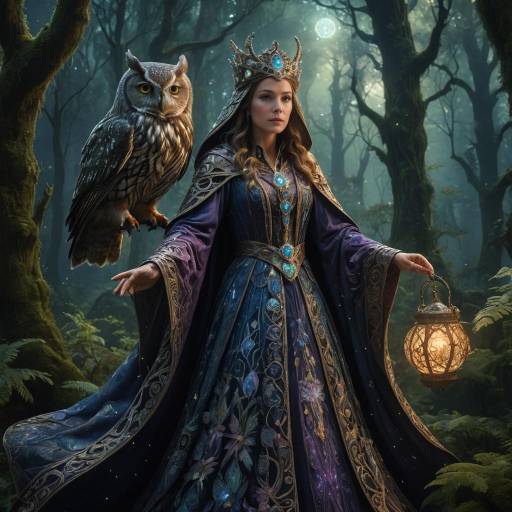 Mysterious Sorceress in Enchanted Forest Mysterious Sorceress in Enchanted Forest