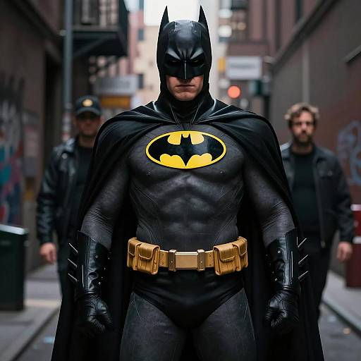 Batman in Dark Urban Alley Scene