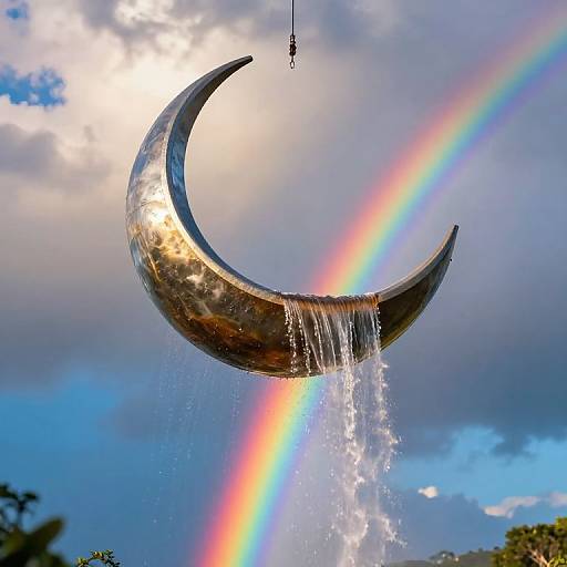 Rainbow Cascades from Crescent Bowl